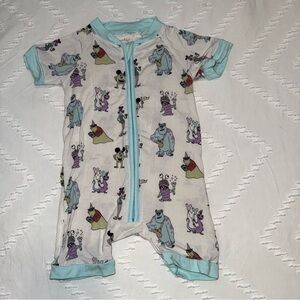 Monsters Inc. Bamboo Short Sleeve Shorts Pajama Jumper Size 6-12M Julianna Wynn